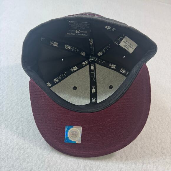Kids New Era Maroon Virginia Tech VT Hokies 59Fifty Fitted Hat Cap Wool Poly Bln - Picture 8 of 9